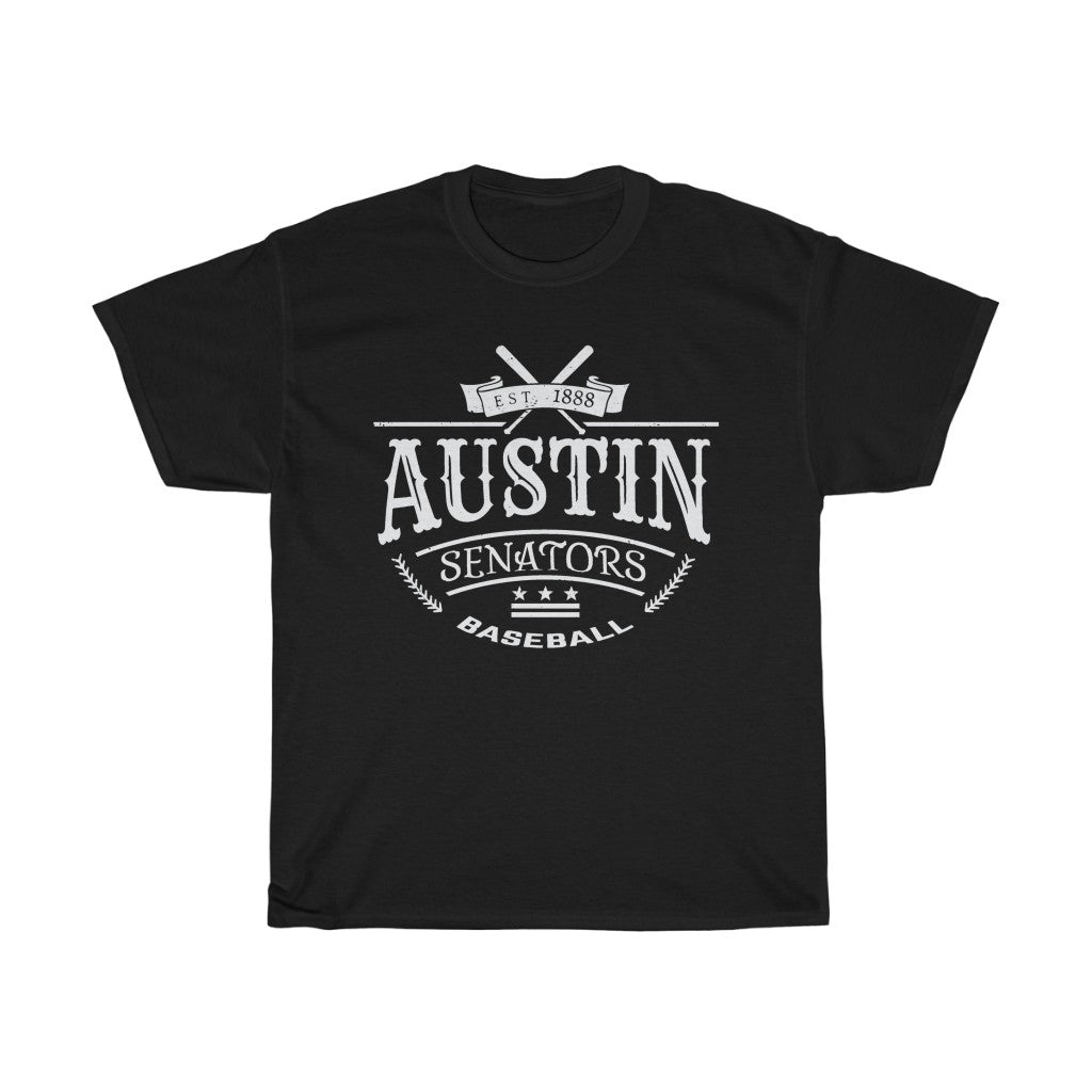 Printify Austin, Tx. Senators (1888) Baseball Tee White / 2XL