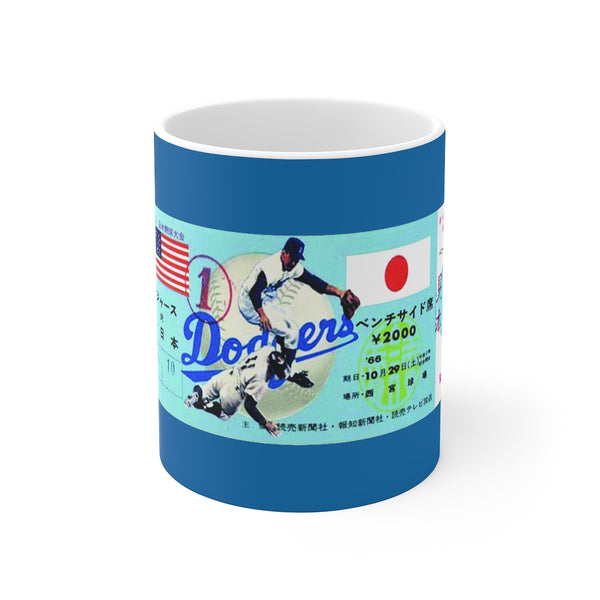 L.A. Dodgers Japan Tour Ticket mug  (1966)