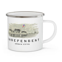 INDEPENDENT SINCE 1776 - American Flag Enamel Campfire Mug