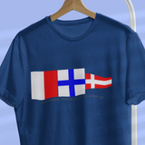 I HAVE MINIMAL DAMAGE BELOW THE WATER LINE (International signal flag message) unisex jersey tee (1850s)