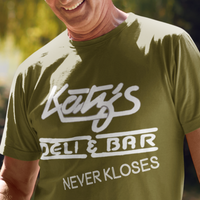 Katz's Deli - Never Kloses, Austin TX  tee (1980s)