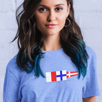 I HAVE MINIMAL DAMAGE BELOW THE WATER LINE (International signal flag message) unisex jersey tee (1850s)