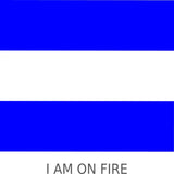 I AM ON FIRE - signal flag message tee (1850s)